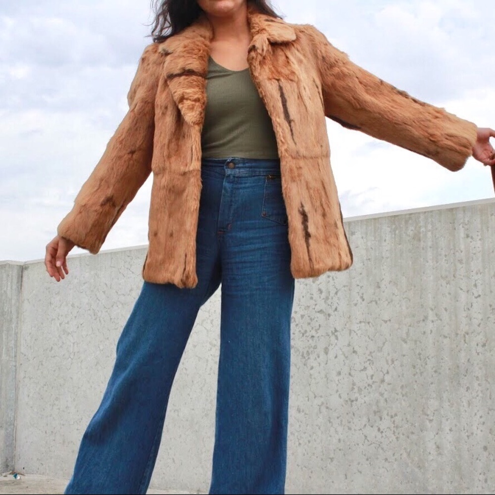 Brown Rabbit Fur Coat